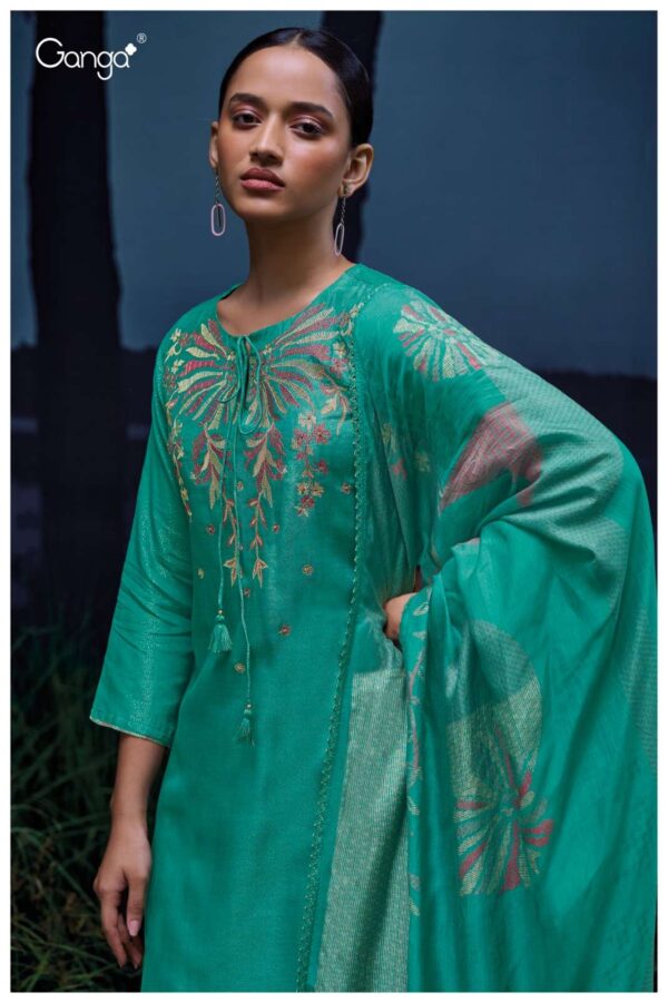 My Fashion Road Ganga Fashion Milena Pure Bemberg Silk Premium Designs Suit | S3056-B