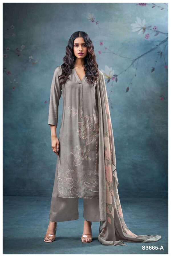 My Fashion Road Ganga Fashion Qirat Fancy Silk Latest Suit | S3665 – A