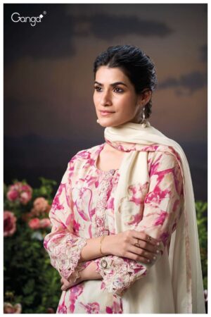 My Fashion Road Ganga Fashion Saiya Pure Organza Silk Premium Designs Suit | S3221-B