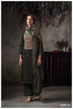 My Fashion Road Ganga Fashion Tazlin Premium Cotton Satin Fancy Suit | S3851-C