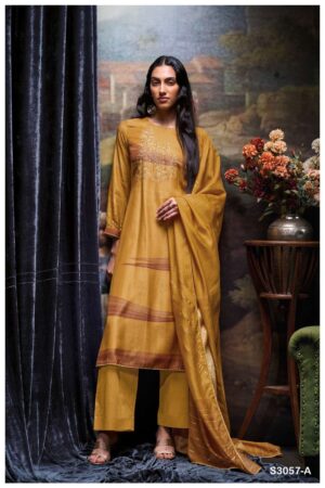 My Fashion Road Ganga Fashion Tevy Latest Designs Bemberg Silk Suit | S3057-A