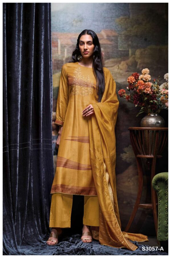 My Fashion Road Ganga Fashion Tevy Latest Designs Bemberg Silk Suit | S3057-A
