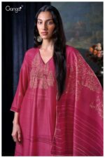 My Fashion Road Ganga Fashion Tevy Latest Designs Bemberg Silk Suit | S3057-D