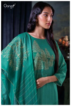 My Fashion Road Ganga Fashion Tevy Latest Designs Bemberg Silk Suit | S3057-B