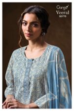 My Fashion Road Ganga Fashion Veeral Printed Cotton Satin Suit | S3775 – D