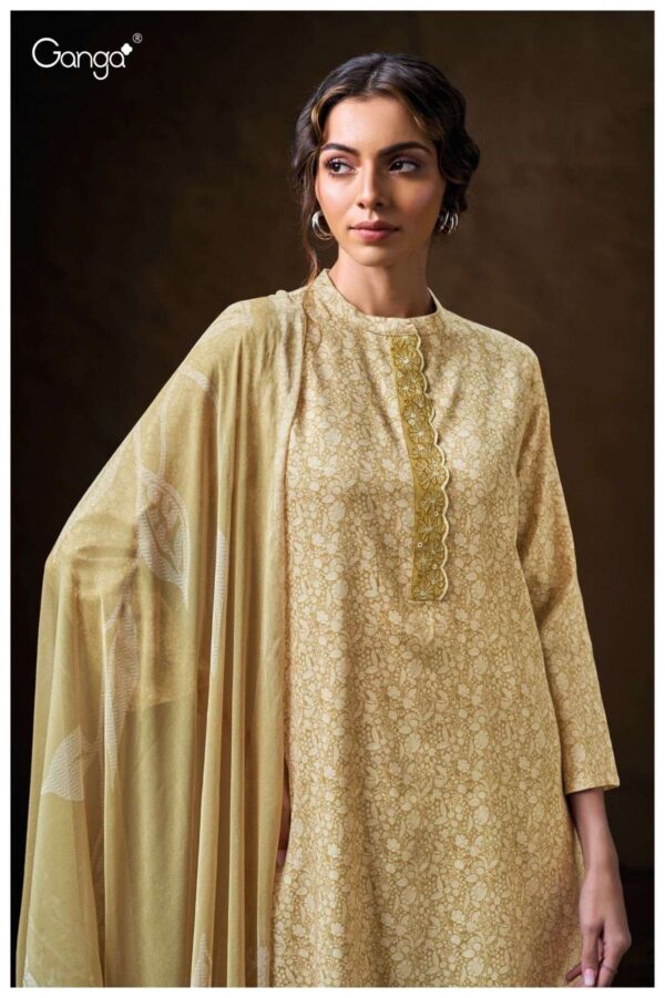 My Fashion Road Ganga Fashion Veeral Printed Cotton Satin Suit | S3775 – C
