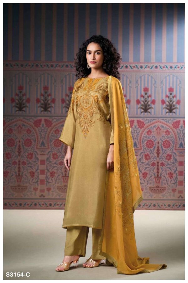 My Fashion Road Ganga Fashion Wynda Premium Designs Silk Suit | S3154 – C