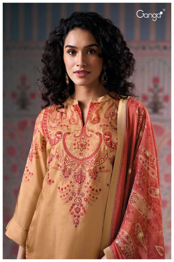 My Fashion Road Ganga Fashion Wynda Premium Designs Silk Suit | S3154 – A