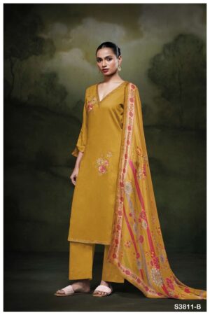 My Fashion Road Ganga Fashion Yennoha Fancy Cotton Satin Salwar Suit | S3811-B