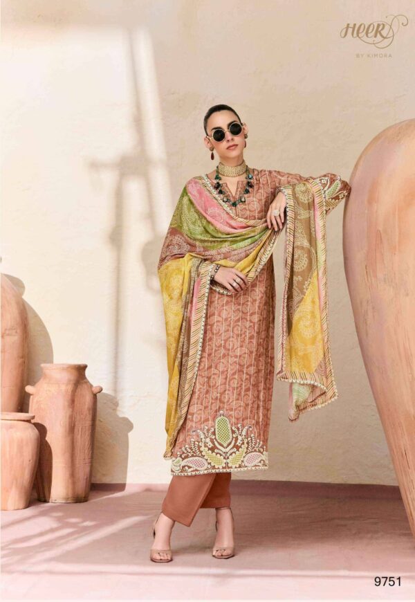 My Fashion Road Kimora Heer Jugni Vol 219 Musline Dress | 9751
