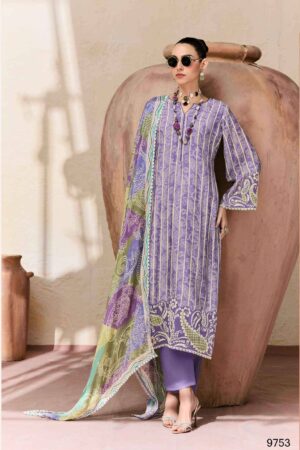 My Fashion Road Kimora Heer Jugni Vol 219 Musline Dress | 9753