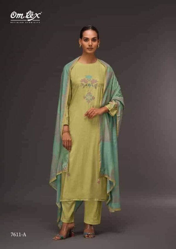 My Fashion Road Omtex Chic Vibe Digital Printed Fancy Satin Ladies Suit | 7611 – A