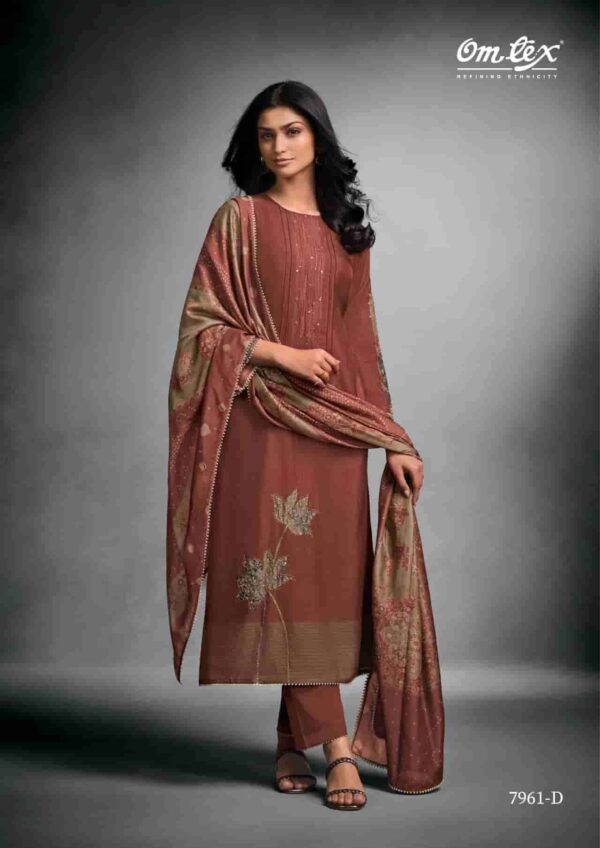 My Fashion Road Omtex Meher Mode Fancy Silk Latest Designs Suit | 7961 – D