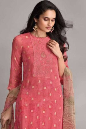My Fashion Road Omtex Neelpari Fancy Organza Jacquard Suit | 7621 – A