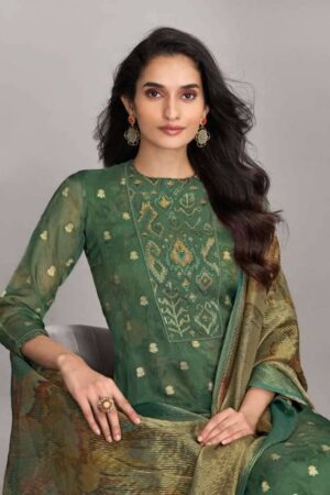 My Fashion Road Omtex Neelpari Fancy Organza Jacquard Suit | 7621 – B