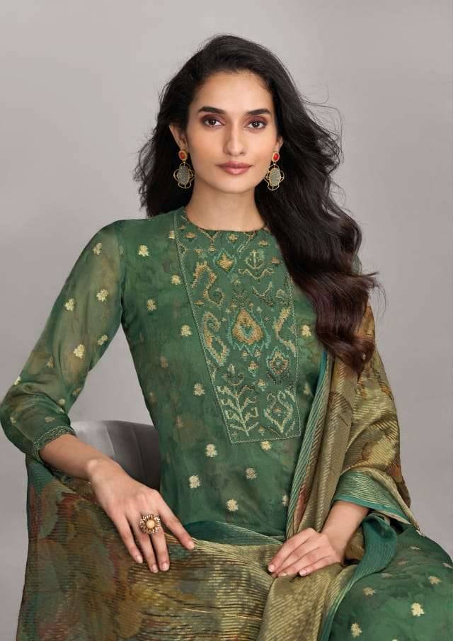 My Fashion Road Omtex Neelpari Fancy Organza Jacquard Suit | 7621 – B My Fashion Road Omtex Neelpari Fancy Organza Jacquard Suit | 7621 – B
