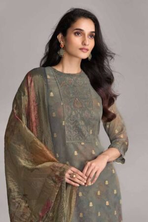 My Fashion Road Omtex Neelpari Fancy Organza Jacquard Suit | 7621 – C