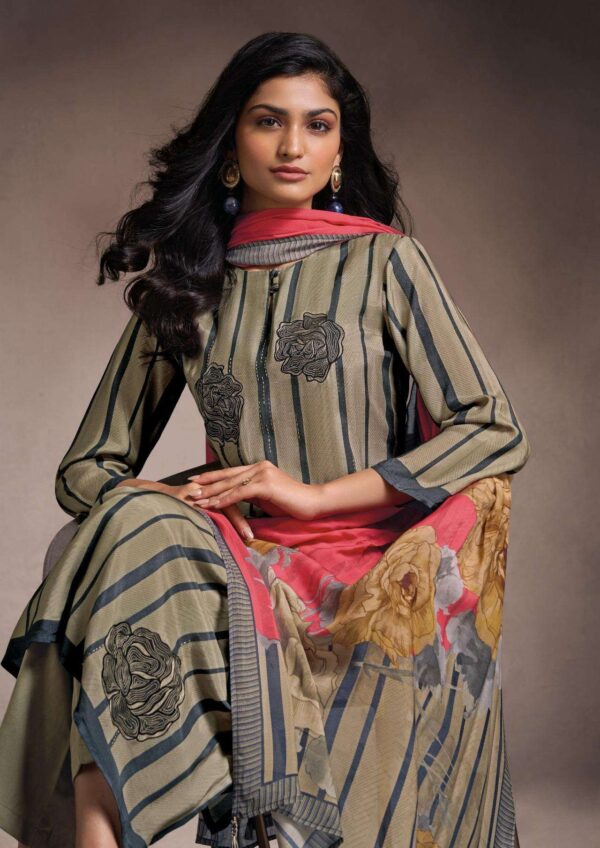 My Fashion Road Omtex Zarvika Digital Printed Fancy Silk Suit | 7981-B