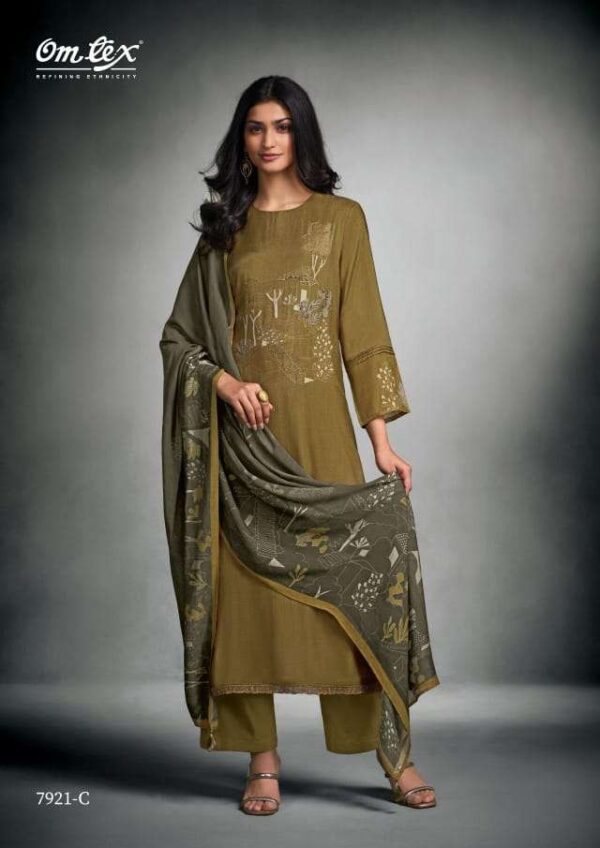 My Fashion Road Omtex Navastra Exclusive Fancy Latest Ladies Suit | 7921-C