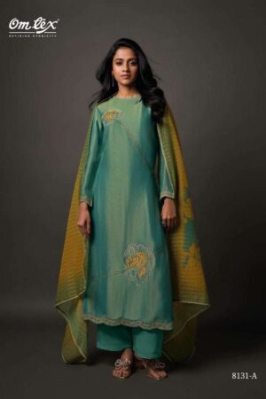 My Fashion Road Omtex Sarina Partywear Style Tissue Silk Designer Suit | 8131-A