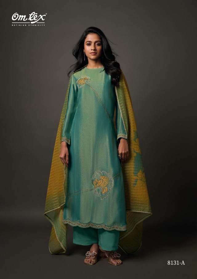 My Fashion Road Omtex Sarina Partywear Style Tissue Silk Designer Suit | 8131-A My Fashion Road Omtex Sarina Partywear Style Tissue Silk Designer Suit | 8131-A