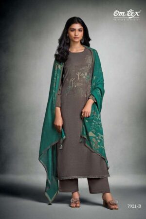 My Fashion Road Omtex Navastra Exclusive Fancy Latest Ladies Suit | 7921-B
