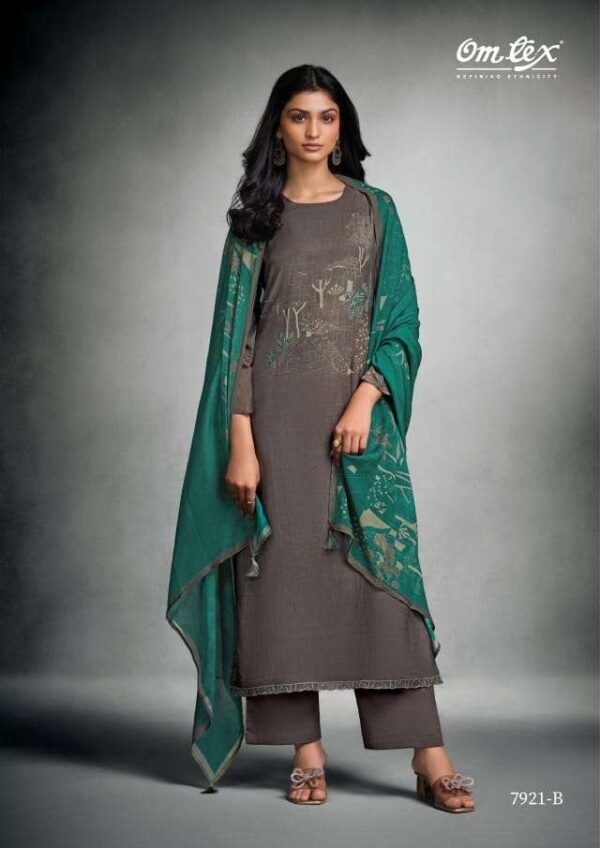 My Fashion Road Omtex Navastra Exclusive Fancy Latest Ladies Suit | 7921-B