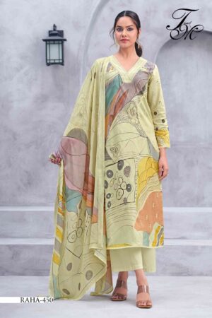 My Fashion Road T And M Designer Raha Fancy Work Pure Cotton Ladies Suit | 450