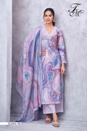 My Fashion Road T And M Designer Raha Fancy Work Pure Cotton Ladies Suit | 462