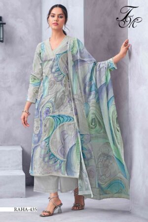My Fashion Road T And M Designer Raha Fancy Work Pure Cotton Ladies Suit | 435