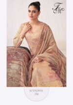 My Fashion Road T And M Designer Sunflower Pure Silk Exclusive Wear Suit | 1784