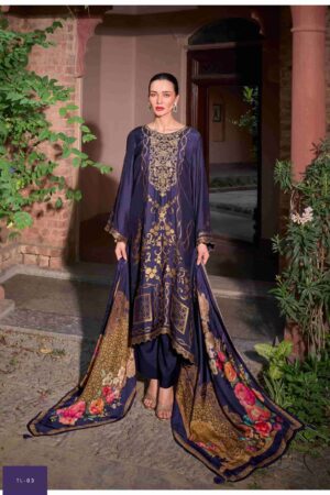 My Fashion Road Varsha Thread Line Designer Russian Silk Suit | TL – 03