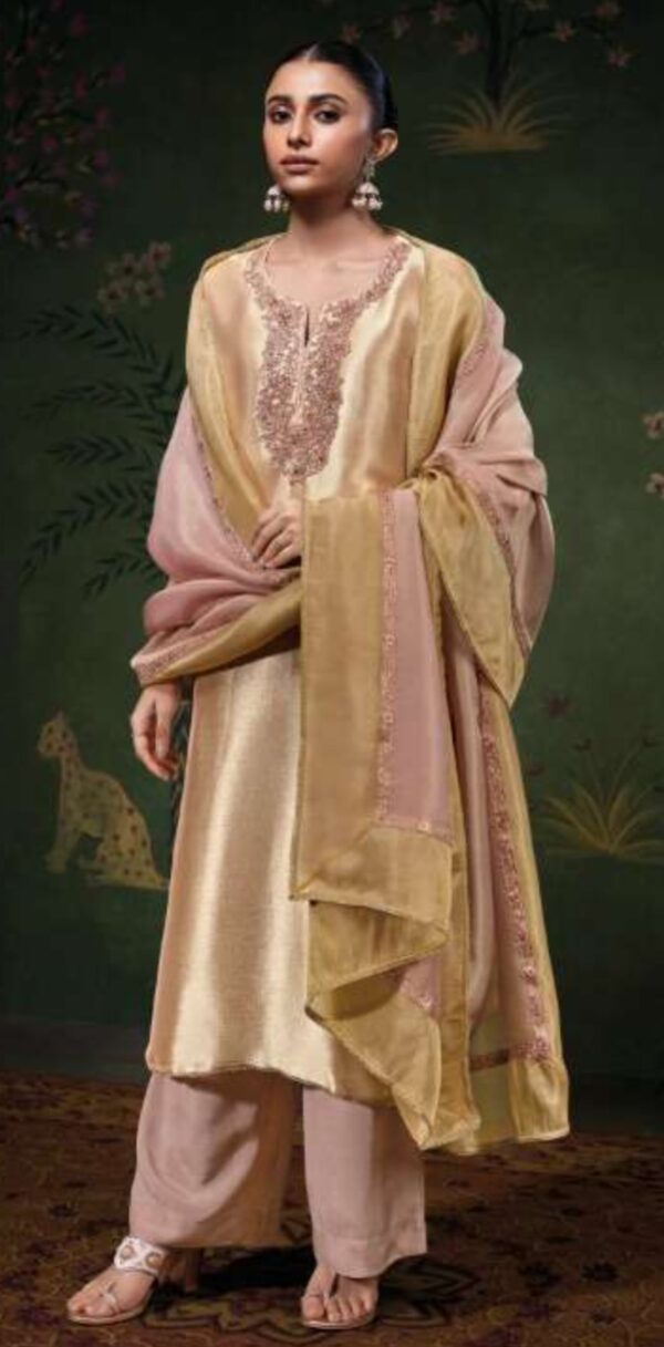 My Fashion Road Ganga Fashion Luvisha Partywear Style Pure Bemberg Silk Suit | S3760 -A