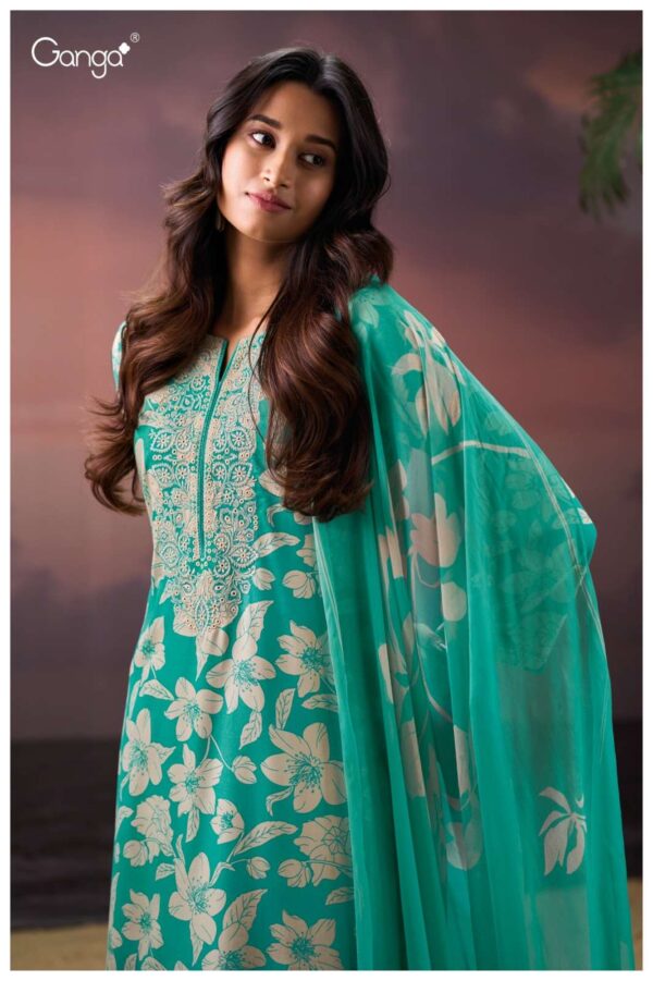 My Fashion Road Ganga Fashion Aleira Pure Wool Pashmina Winter Wear Suit | C3829-A