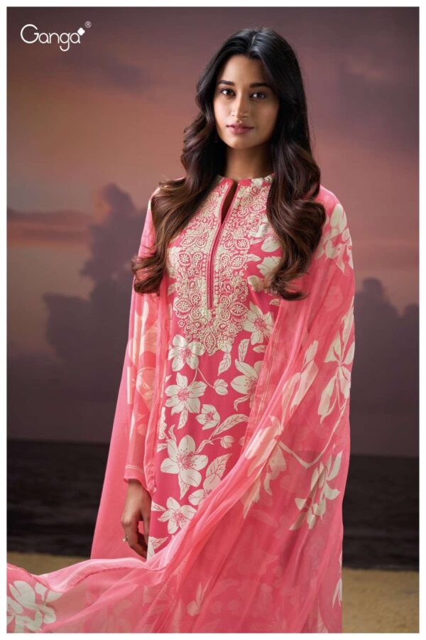 My Fashion Road Ganga Fashion Aleira Pure Wool Pashmina Winter Wear Suit | C3829-B