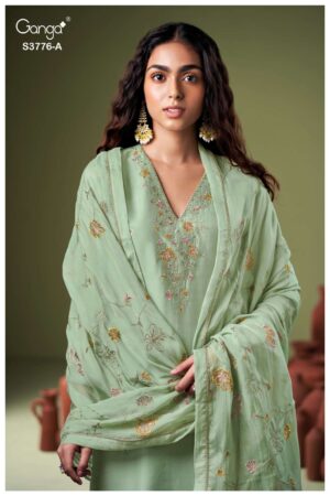 My Fashion Road Ganga Fashion Ayomi Pure Bemberg Silk Exclusive Ladies Suit | S3776-A