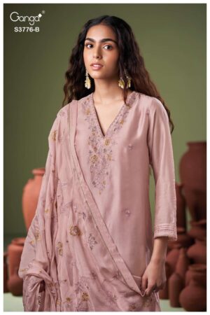 My Fashion Road Ganga Fashion Ayomi Pure Bemberg Silk Exclusive Ladies Suit | S3776-B