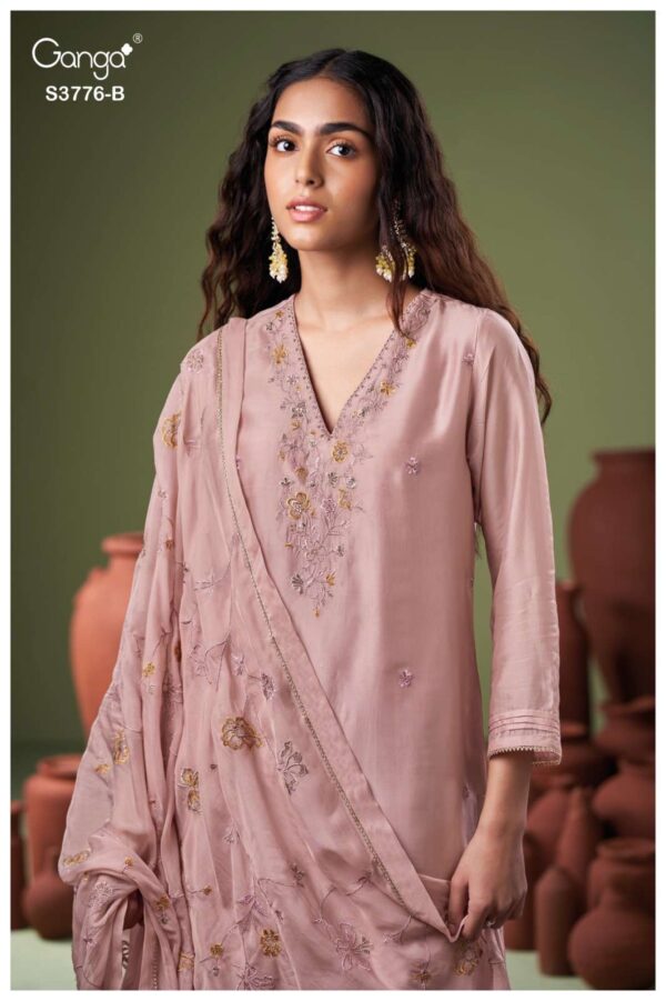 My Fashion Road Ganga Fashion Ayomi Pure Bemberg Silk Exclusive Ladies Suit | S3776-B