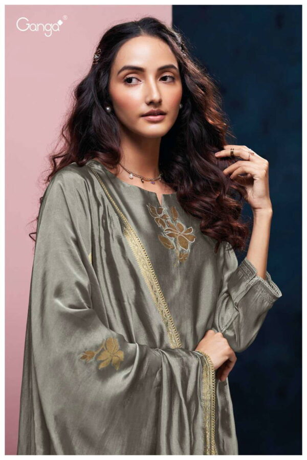My Fashion Road Ganga Fashion Briora Fancy Viscose Silk Designer Suit | S3986 – D