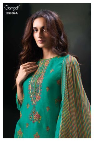 My Fashion Road Ganga Fashion Bythea Exclusive Fancy Russian Silk Suit | S3956-A