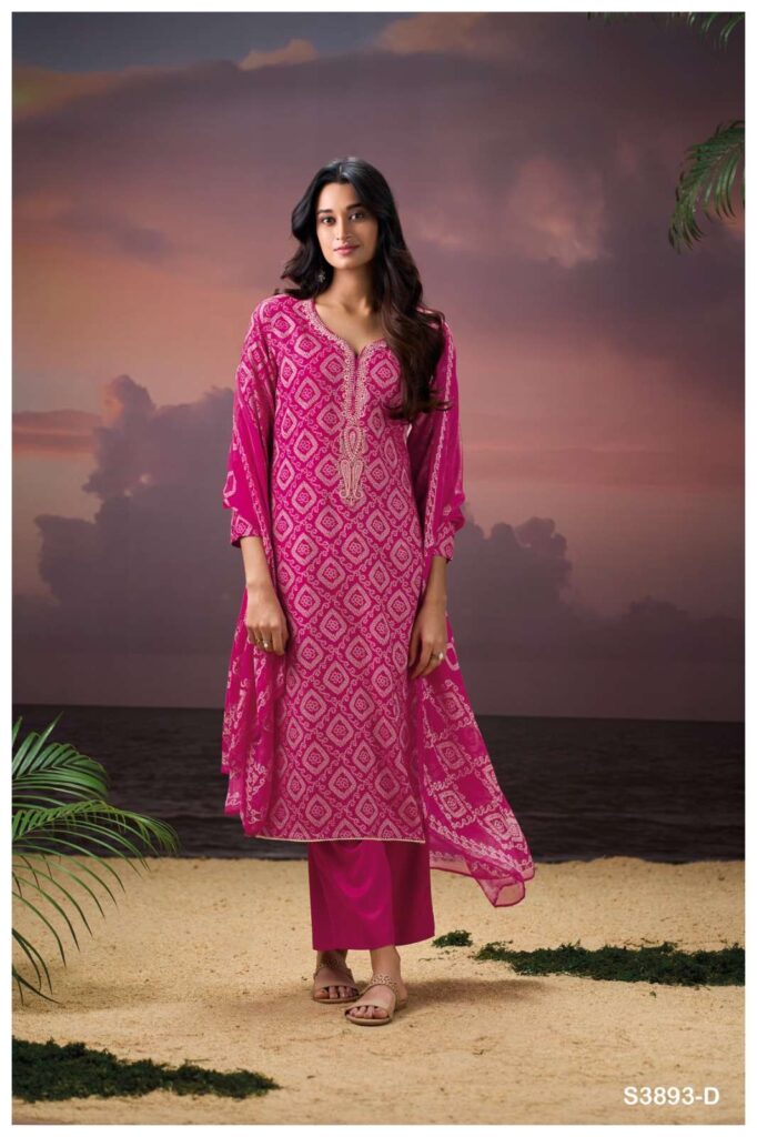 My Fashion Road Ganga Fashion Eirlys Pure Wool Pashmina Winter Suit | S3893-D