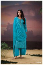 My Fashion Road Ganga Fashion Eirlys Pure Wool Pashmina Winter Suit | S3893-B