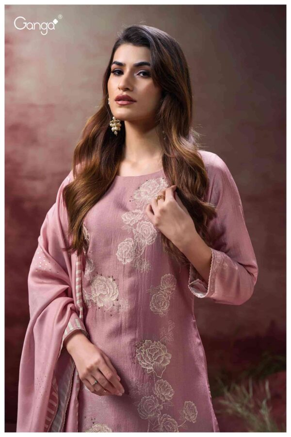 My Fashion Road Ganga Fashion Ellahi Fancy Bemberg Silk Dress | S3141-A