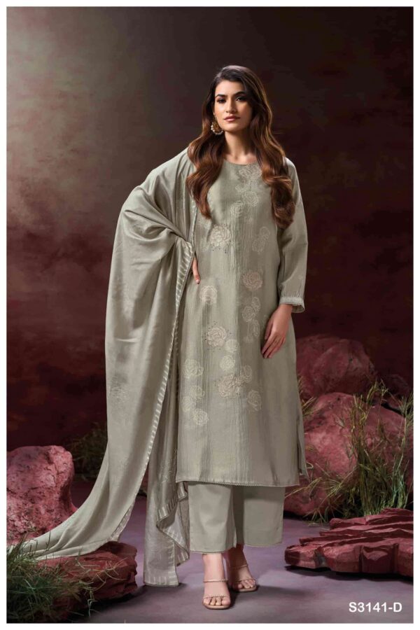 My Fashion Road Ganga Fashion Ellahi Fancy Bemberg Silk Dress | S3141-D