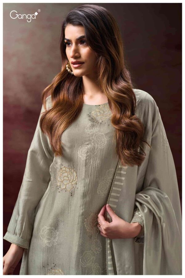 My Fashion Road Ganga Fashion Ellahi Fancy Bemberg Silk Dress | S3141-D