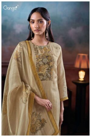 My Fashion Road Ganga Fashion Evira Pure Bemberg Silk Ladies Suit | S3814 – A