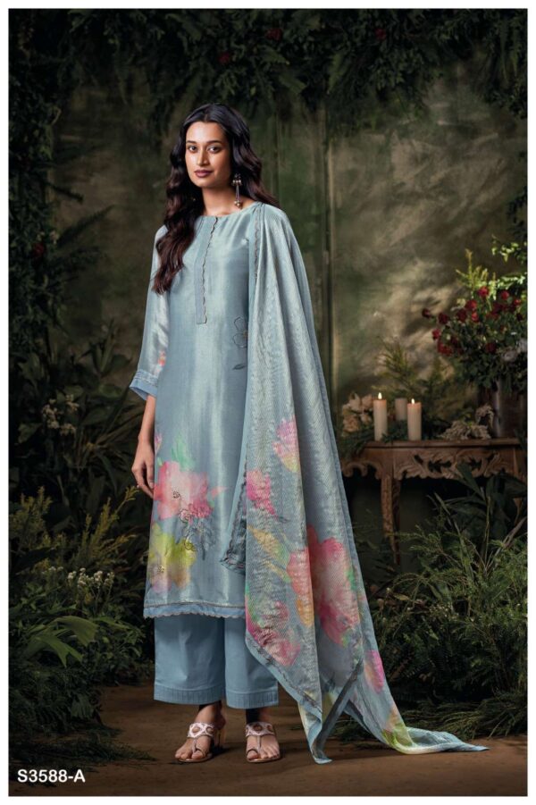 My Fashion Road Ganga Fashion Girija Exclusive Pure Bemberg Silk Latest Suit | S3588 – A