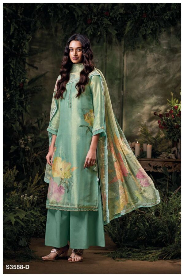 My Fashion Road Ganga Fashion Girija Exclusive Pure Bemberg Silk Latest Suit | S3588 – D