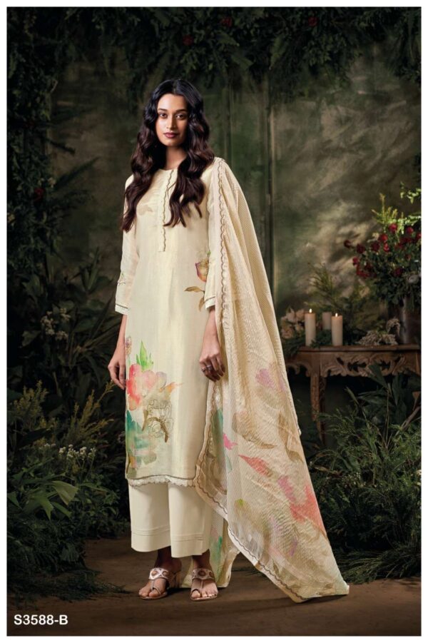 My Fashion Road Ganga Fashion Girija Exclusive Pure Bemberg Silk Latest Suit | S3588 – B