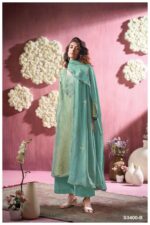 My Fashion Road Ganga Fashion Hafssa Designer Silk Jacquard Style Suit | S3400 -B